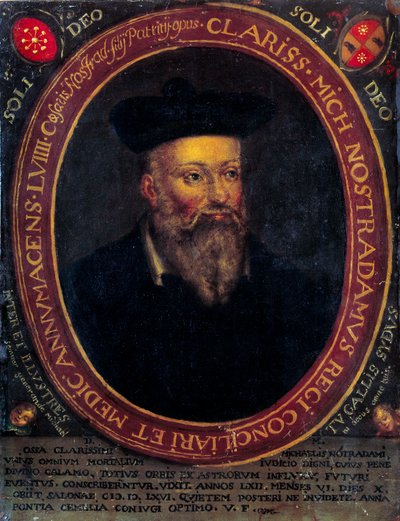 Porträt von Nostradamus, Michel de Notre Dame (1503 - 1566) französischer Astrologe und Arzt von Unknown artist