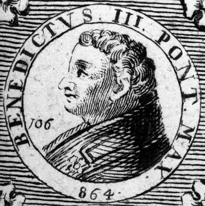Porträt von Papst Benedikt III. von Unknown artist
