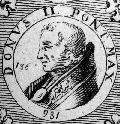 Porträt von Papst Donus II. (Papst 973) von Unknown artist