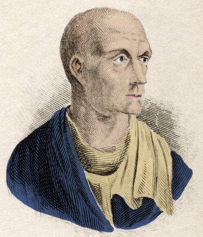 Porträt von Publius Cornelius Scipio Africanus, römischer Staatsmann, geboren 235 v. Chr. und gestorben 183 v. Chr. Gravur des 19. Jahrhunderts von Unknown artist