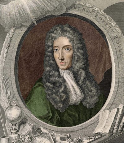 Porträt von Robert Boyle (1627 - 1691), irischer Physiker und Chemiker von Unknown artist