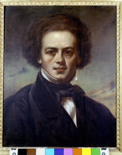 Porträt von Robert Schumann (1810-1856), deutscher Komponist. Anonymes Gemälde um 1840. Museo Teatrale alla Scala. von Unknown artist