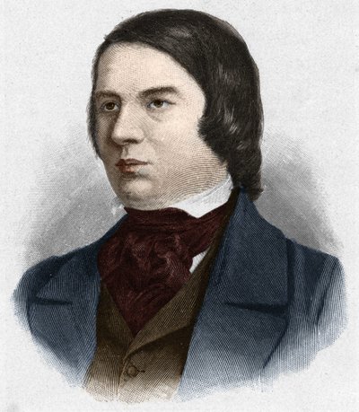 Porträt von Robert Schumann (1810-1856), deutscher Komponist. Basierend auf einer Zeichnung von Mengel. von Unknown artist