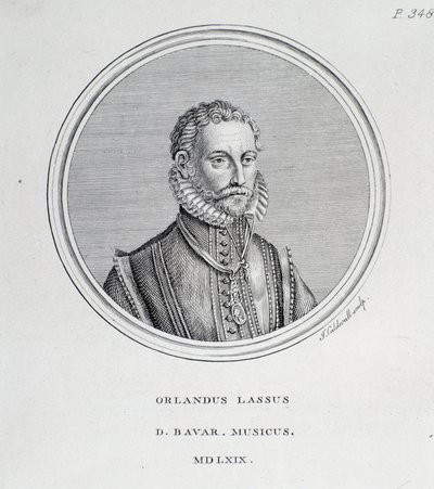 Porträt von Roland de Lassus (Orlando di Lasso) (Stich) von Unknown artist