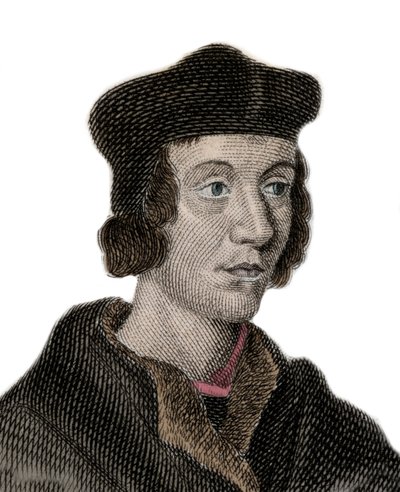 Porträt von Sir John Fortescue de Salden (circa 1531-1607), englischer Politiker, Schatzkanzler. Gravur des 19. Jahrhunderts. von Unknown artist