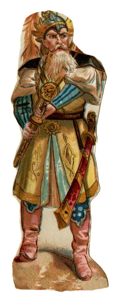 Porträt von Tamerlan (1336-1405) (oder Timur Lang, „Timur der Lahme“). Chromolithographie, Ende des 19. Jahrhunderts von Unknown artist