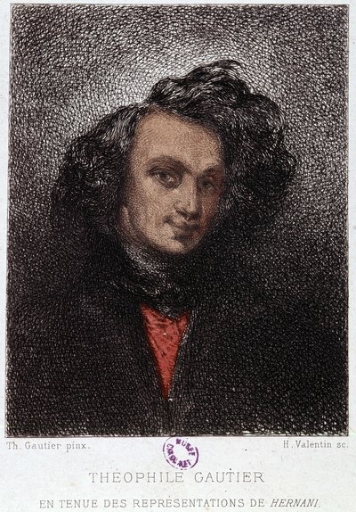 Porträt von Théophile Gautier in Hernani von Victor Hugo. 19. Jahrhundert. von Unknown artist
