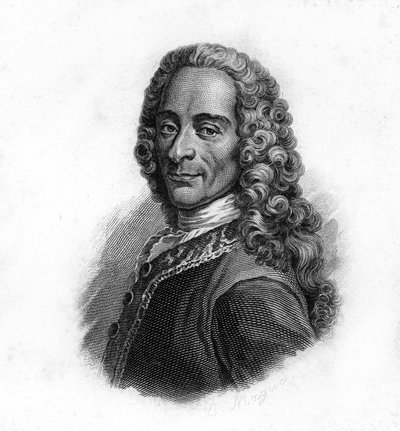 Porträt von Voltaire, Gravur des 19. Jahrhunderts von Unknown artist