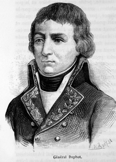 Porträt des französischen Generals Leonard Mathurin Duphot. (1769-1797). von Unknown artist
