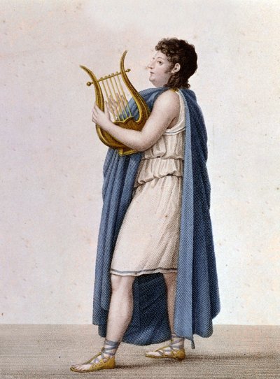 Porträt des französischen Tenors Adolphe Nourrit (1802 - 1839) in der Rolle des Orpheus in Christoph Glucks Werk gleichen Namens. von Unknown artist