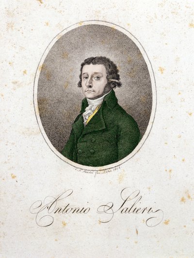 Porträt des Komponisten Antonio Salieri (1750 - 1825). von Unknown artist