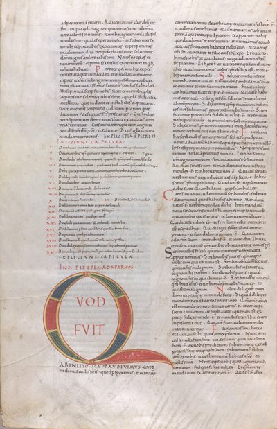 Quod fuit ab initio, Illuminierte Initiale von Unknown artist