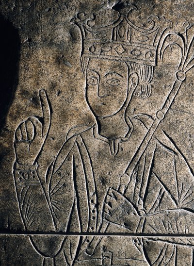 Darstellung von Sanchez II Garcia (1010-1029), Graf von Kastilien. Flachrelief auf dem Grab des Klosters San Salvador in Ona (Spanien) von Unknown artist