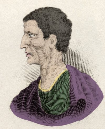 Darstellung des römischen Politikers Lucius Cornelius Sulla (138-68 v. Chr.). Gravur des 19. Jahrhunderts von Unknown artist