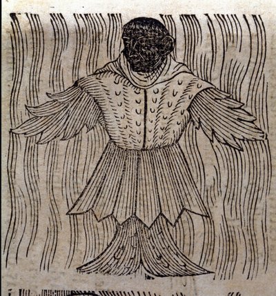 Darstellung des Seemönchs, imaginärer Fisch und Meeresmonster. Gravur aus „Prodigiorum ac ostentorum chronicon“ von Conrad Lycosthenes (Konrad Wolffhart) von Unknown artist