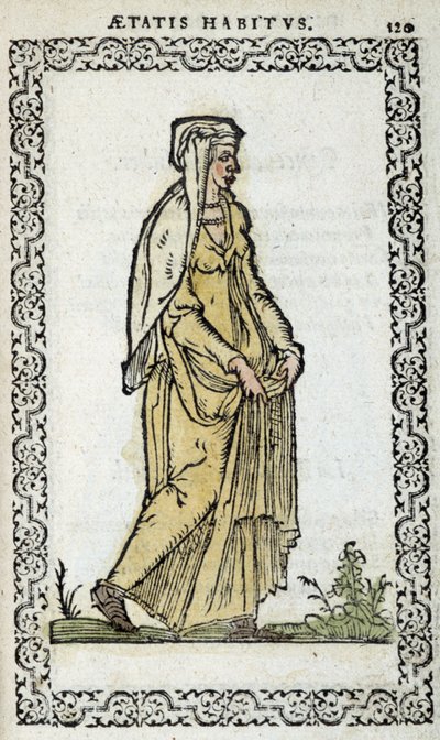 Römische Frau - in „Habits et effigies“ von Jean Slupérino von Unknown artist