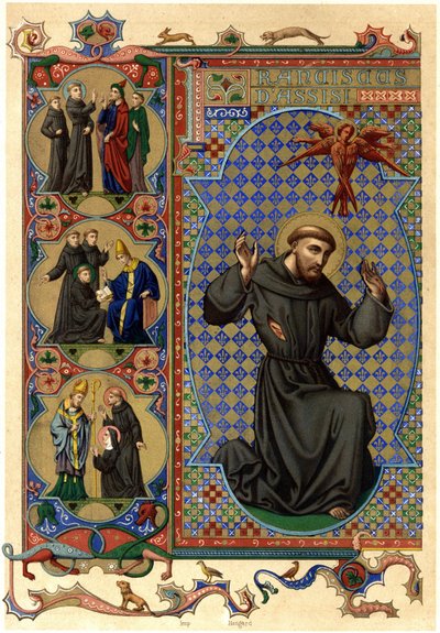 Der heilige Franz von Assisi empfängt die Stigmata, frühes 20. Jahrhundert von Unknown Artist