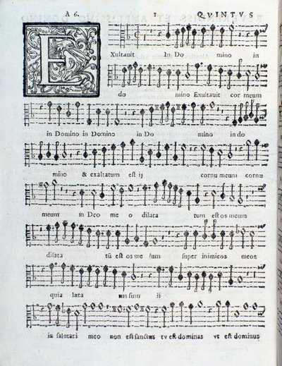 Partiturseite des zweiten Buches Sacrae symphoniae von Giovanni Gabrieli von Unknown artist