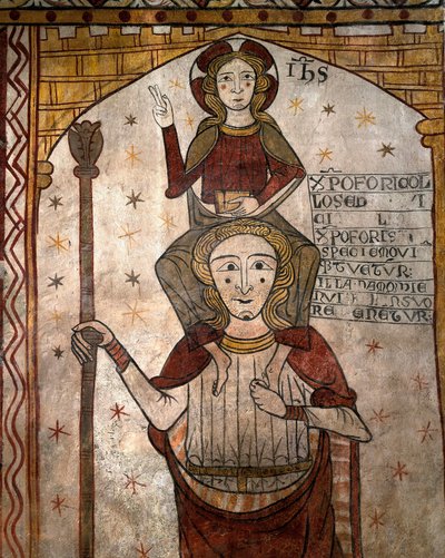 St. Christophorus trägt das Jesuskind von Unknown artist