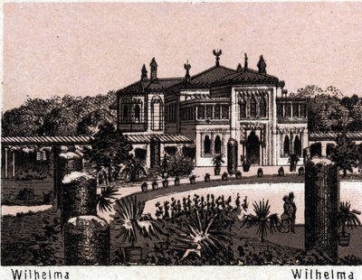Stuttgart, Deutschland: Blick auf Wilhelma. Aus „Die Welt illustriert 168 Ansichten“ (spätes 19. Jahrhundert) von Unknown artist