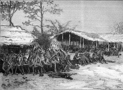Die Brazza-Mission in Westafrika (Pietro Paolo Savorgnan di Brazza oder Pierre Paul François Camille Savorgnan de Brazza). von Unknown artist