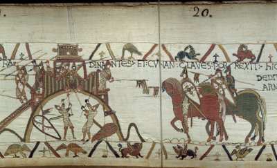 Der Herzog der Bretagne übergibt dem Herzog der Normandie die Schlüssel der Stadt am Ende eines Speers von Unknown artist