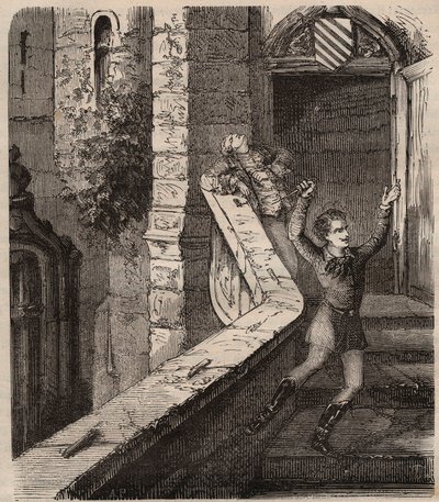 Der deutsche Dramatiker August von Kotzebue wurde von Karl Ludwig Sand, einem nationalen Liberalen, der Kotzebues Konservatismus und seine Kritik an freien Institutionen in Deutschland verabscheute, angegriffen und getötet - 1819 - Ermordung von August Fri von Unknown artist