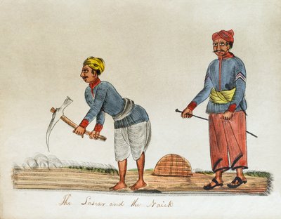 Der Lascar und der Naick, Indien von Unknown artist