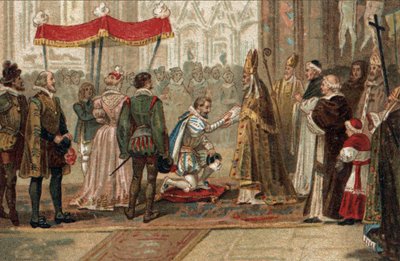 Die Abkehr von Heinrich IV., König von Frankreich, in Saint-Denis am 25. Juli von Unknown artist