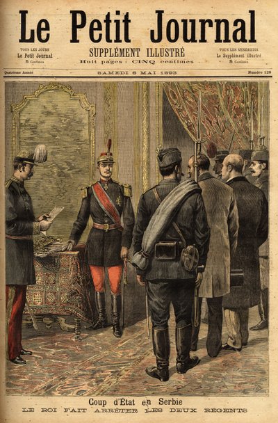 Der Staatsstreich vom 14.04.1893 von Alexander I. Obrenovic (1876-1903) von Unknown artist