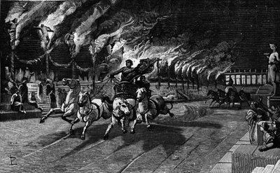 Die menschliche Fackel von Nero (Nerone 37-68) im Zirkus von Unknown artist