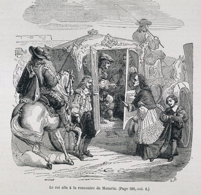 Der König ging Mazarin entgegen von Unknown artist