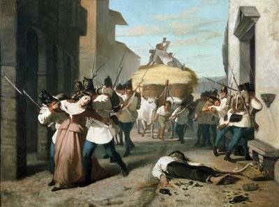 Die Plünderung von Tortona durch die französisch-piemontesische Armee von Unknown Artist