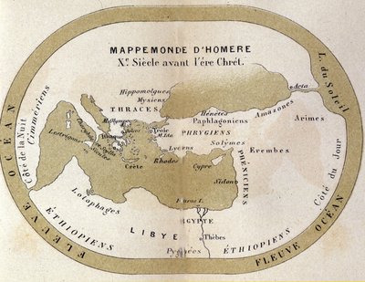 Die Weltkarte von Homer. 9. Jahrhundert v. Chr. von Unknown artist
