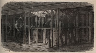 Theatertricks - Schlucken - Gravur von 1875 von Unknown artist