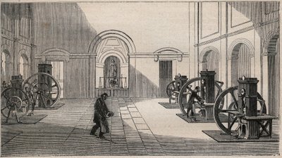 Thonnelier-Münzpresse bei La Monnaie in Paris - Gravur von 1877 von Unknown artist