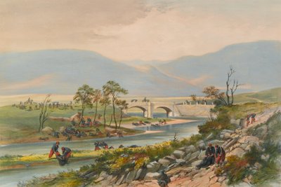 ?Traktir-Brücke nach der Schlacht von Tschernaja?, 1855 von Unknown