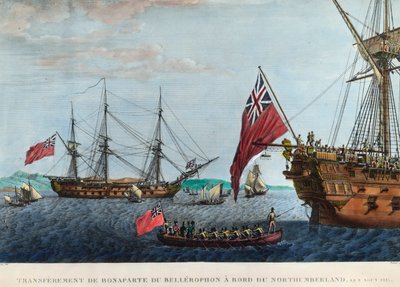 Überführung von Napoleon I. von der Bellerophon nach Northumberland am 8. August von Unknown artist