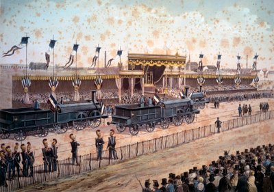 Transport: Einweihung der Eisenbahnlinie zwischen Paris und Straßburg. 1864 von Unknown artist