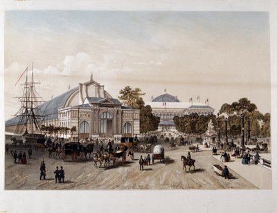 Weltausstellung 1855: der Palast der Industrie - Lithografie von Unknown artist
