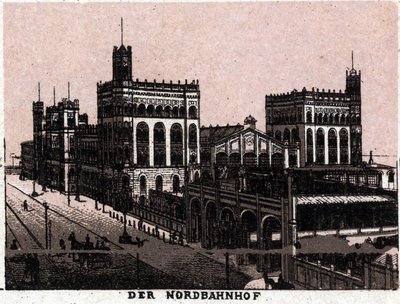 Wien, Österreich: Blick auf den Nordbahnhof in „Die Welt illustriert 168 Ansichten“ (Ende des 19. Jahrhunderts) von Unknown artist