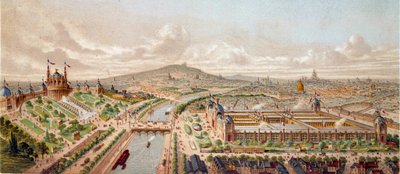 Ansicht der Weltausstellung in Paris 1878. Gravur aus dem 19. Jahrhundert, Paris, B.N. von Unknown artist