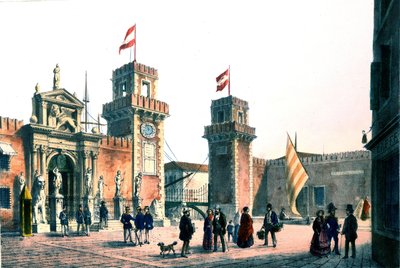 Ansicht des Arsenals von Venedig im 19. Jahrhundert. von Unknown artist
