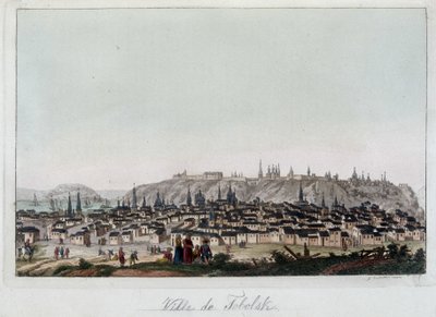 Ansicht der Stadt Fabolsk, Sibirien. In „Das alte und moderne Kostüm“ von Unknown artist