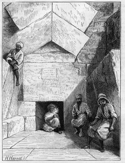 Ansicht des Eingangs zur Pyramide von Cheops in Gizeh, Ägypten von Unknown artist