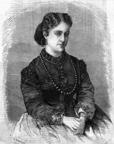 Porträt von Adelina Patti. Italienische Sängerin (1843 bis 1919) Gravur von 1864. von Unknown artist