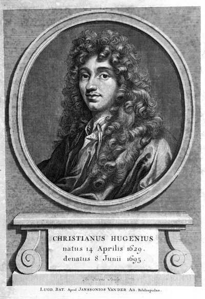 Porträt von Christiaan Huygens. Niederländischer Physiker und Mathematiker (1629 - 1695). Gravur aus dem 19. Jahrhundert von Unknown artist