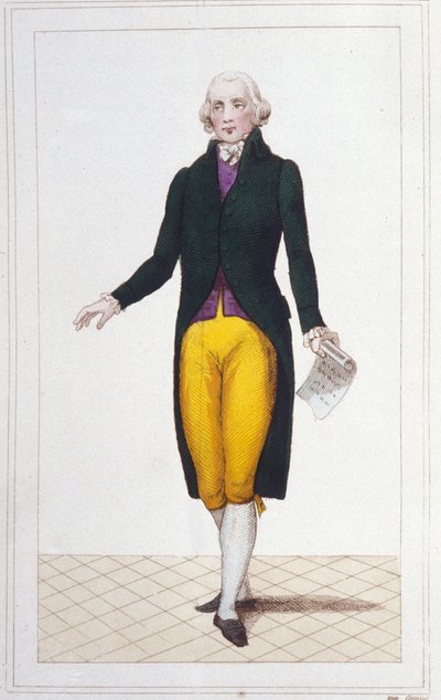 Porträt von Jean Marie Roland de La Platière, französischer Politiker (1734-1793) (Gravur 1830) von Unknown artist