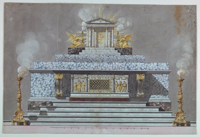 Altar einer jungfräulichen Märtyrerin [St. Lucia?] von Unknown, Italian