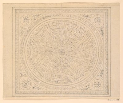 Zeichnung, Deckendesign, 1815–22 von Unknown artistUnknown artist